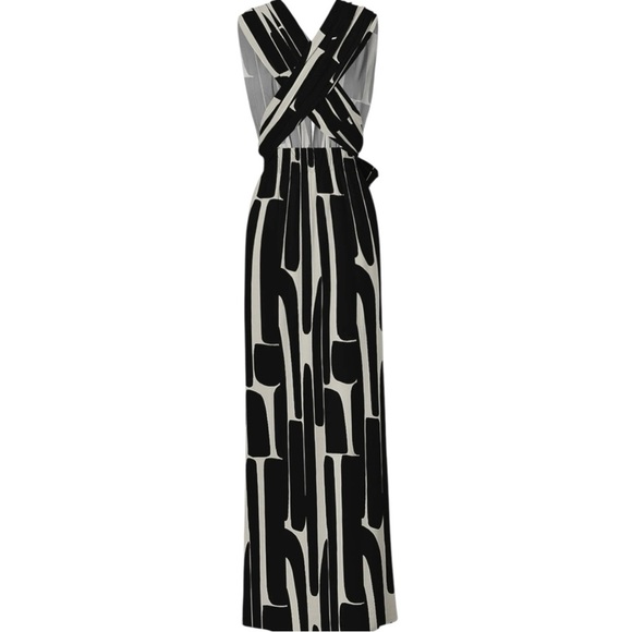 Diarrablu Mailys Hera Print Black and White Convertible 19 Different Ways Dress - Picture 5 of 16